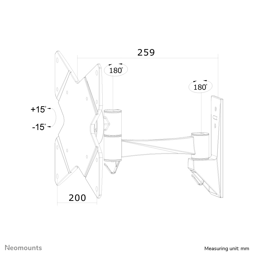 Neomounts LCD/LED/TFT wall mount 10 - 40" - Zubehör TFT/LCD-TV