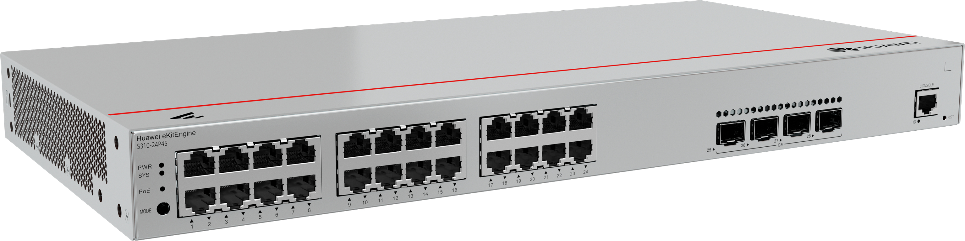 Netzwerk-Switch, LAN-Switch, 24-Port, PoE-Switch, Rack-Mount
