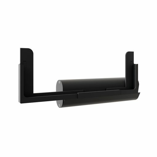 Toilettenpapierhalter, Wandmontage, Metall, Schwarz
