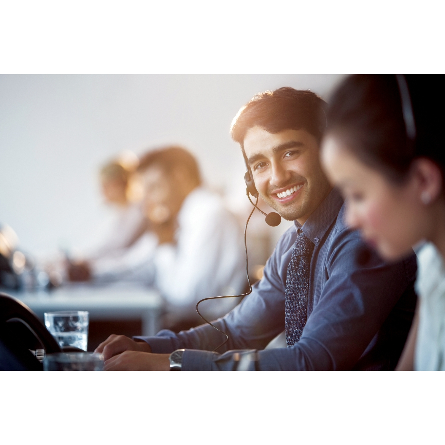 Headset, Mikrofon, Callcenter, Büro, Mitarbeiter