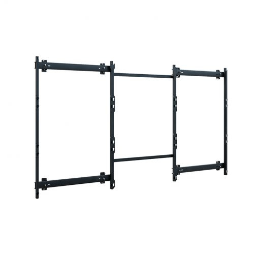 Videowandhalterung, TV-Wandhalterung, Metallrahmen, Schwarz, Montageschienen