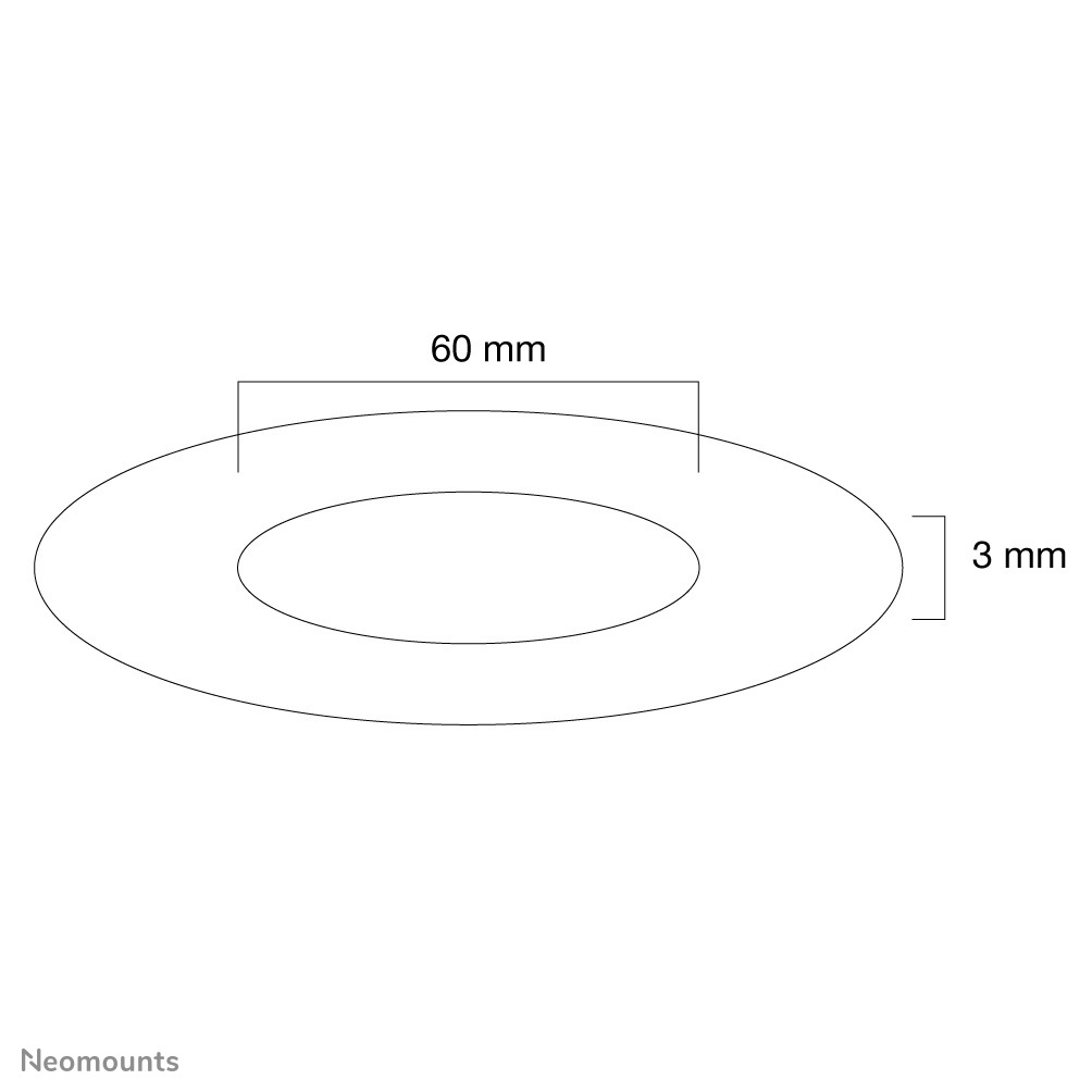 Neomounts FPMA-CRW6 Abdeckrosette - Durchm. 60 mm Neomounts FPMA-CRW6 Abdeckrosette - Durchm. 60 mm