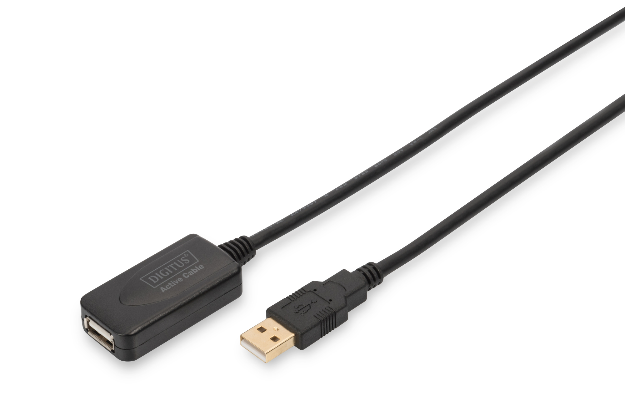 usb, usb-kabel, aktives kabel, usb-a, schwarz
