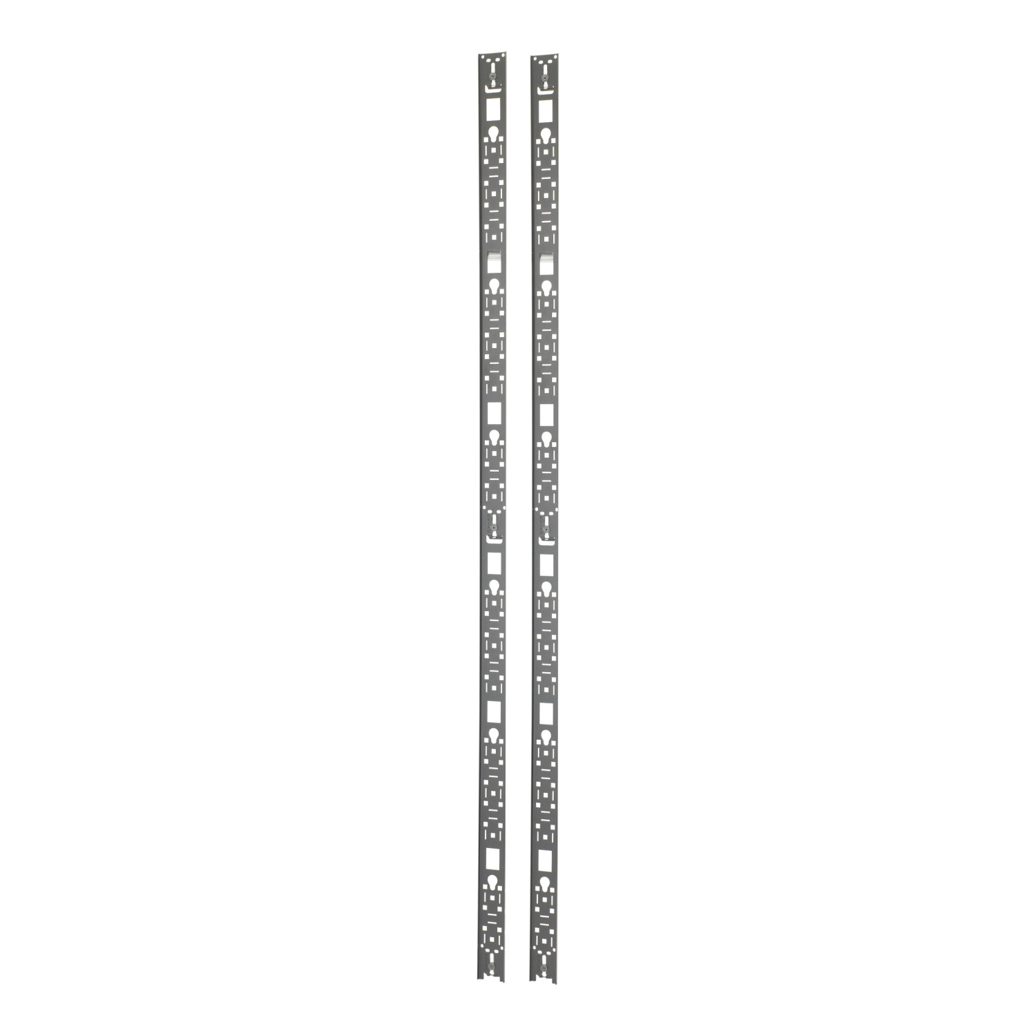 Rackrail, Metallstreifen, Schlitzleiste, Perforierte Leiste, Vertikale Halterung