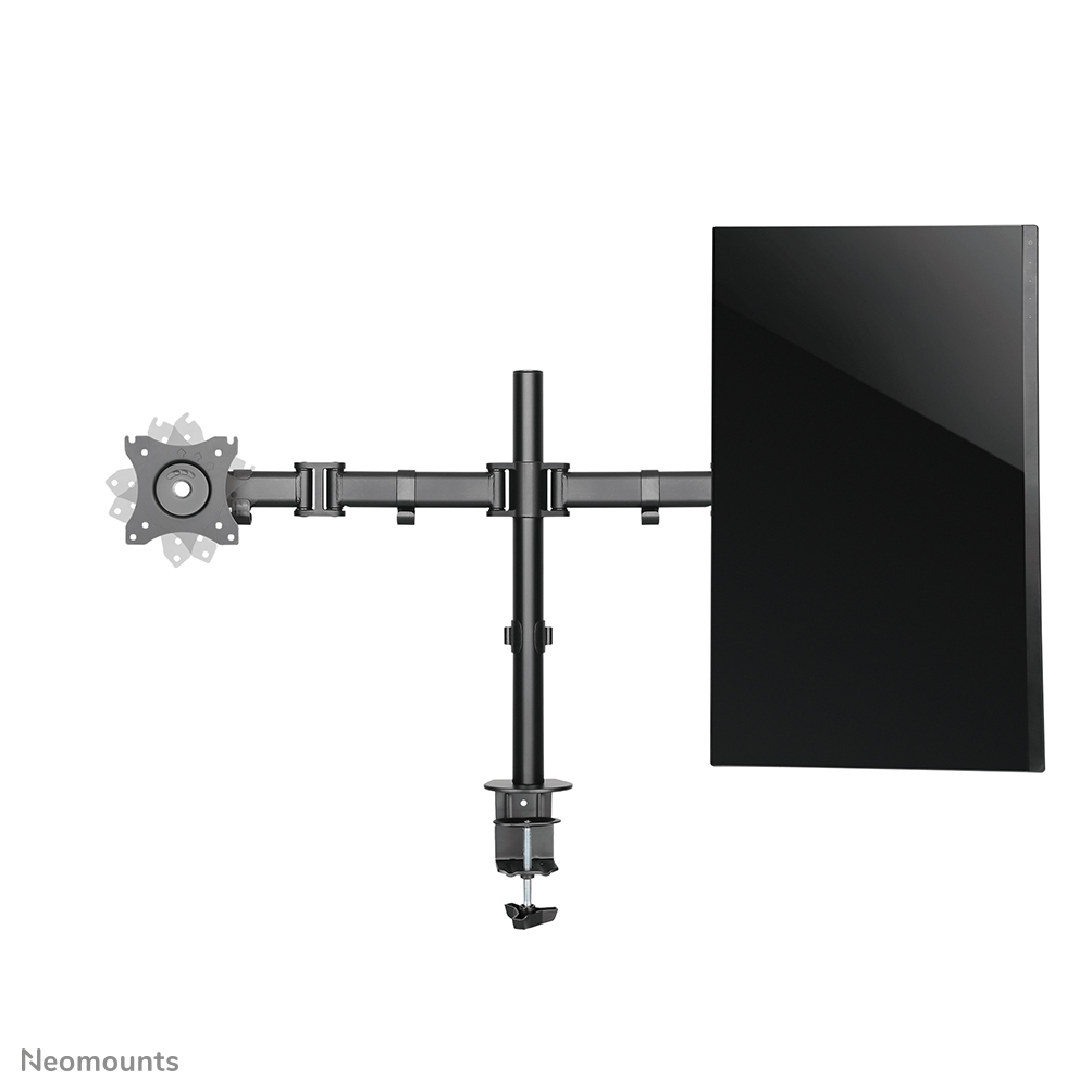 Neomounts Select Flachbild Tischhalterung - Klemme /Bolzen - 8 kg - 25,4 cm (10") - 68,6 cm (27") - 100 x 100 mm - Schwarz
