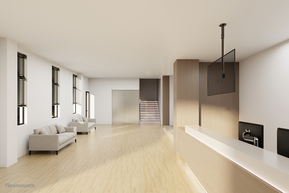 lobby, rezeption, wartebereich, aufzug, moderner innenraum