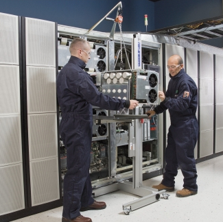server hardware, air conditioning unit, industrial equipment, electrical cabinet, maintenance technicians