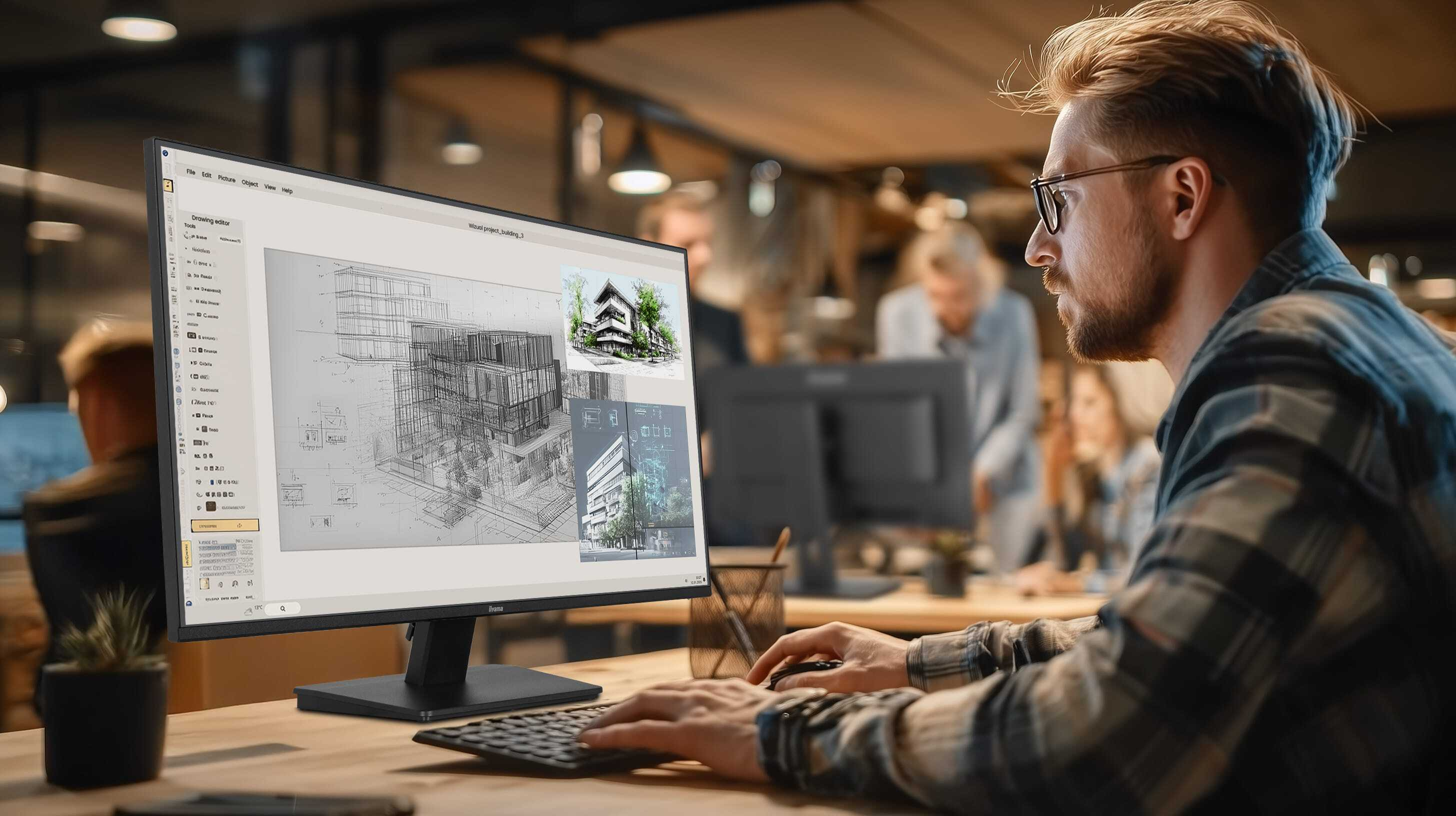 Überwachen, CAD-Diagramm, Erwachsener, Mann, Person