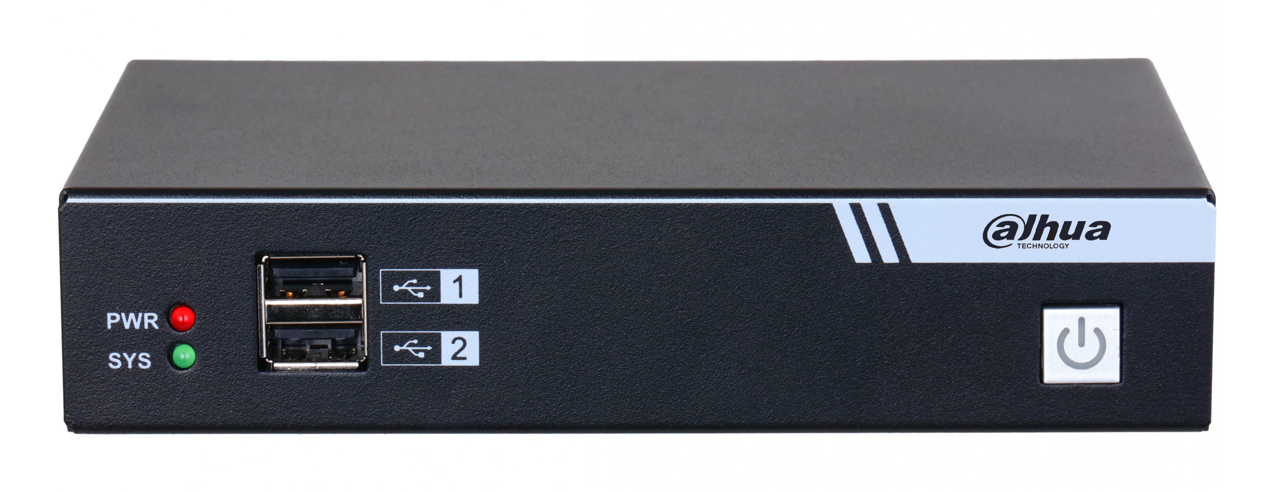 Rackmount, USB-Anschlüsse, Netzschalter, Anzeige LEDs, Dahua-Hardware