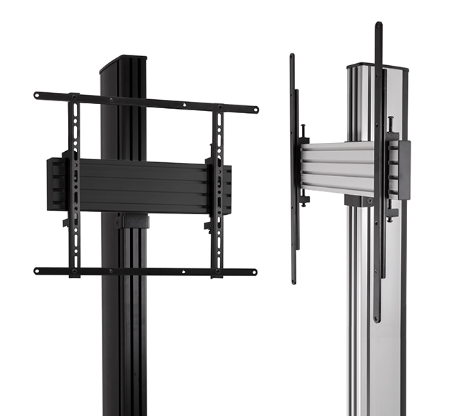 B-TECH SystemX Standfuß für Dual-Diplays übereinander (VESA 600 x 400) - 2.4m