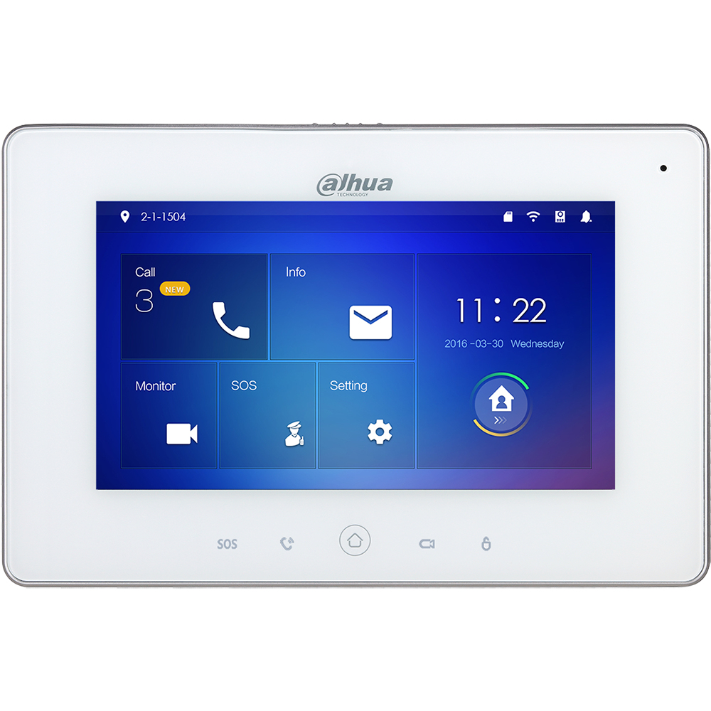 Dahua CCTV Intercoms Video Door Phone, DHI-VTH5221DW-S2, Non Issue card Touch 0-ch IP Indoor Monitor Dahua CCTV Intercoms Video Door Phone, DHI-VTH5221DW-S2, Non Issue card Touch 0-ch IP Indoor Monitor