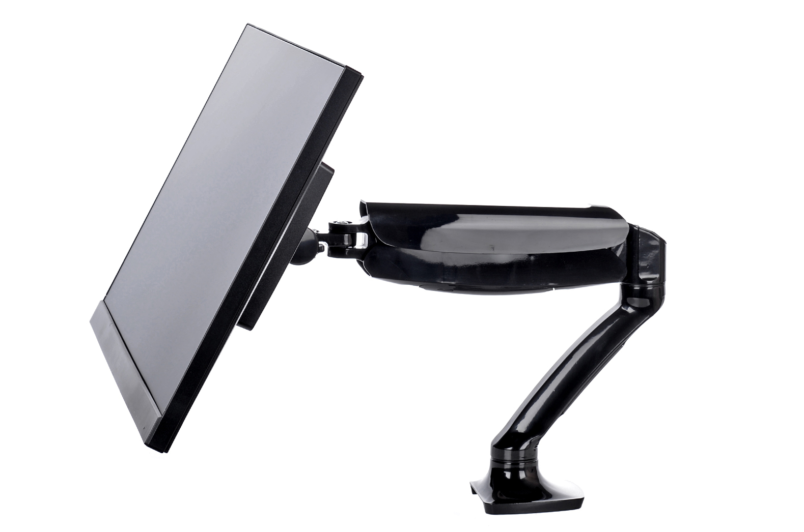 tablet stand, monitor stand, adjustable, black, arm mount