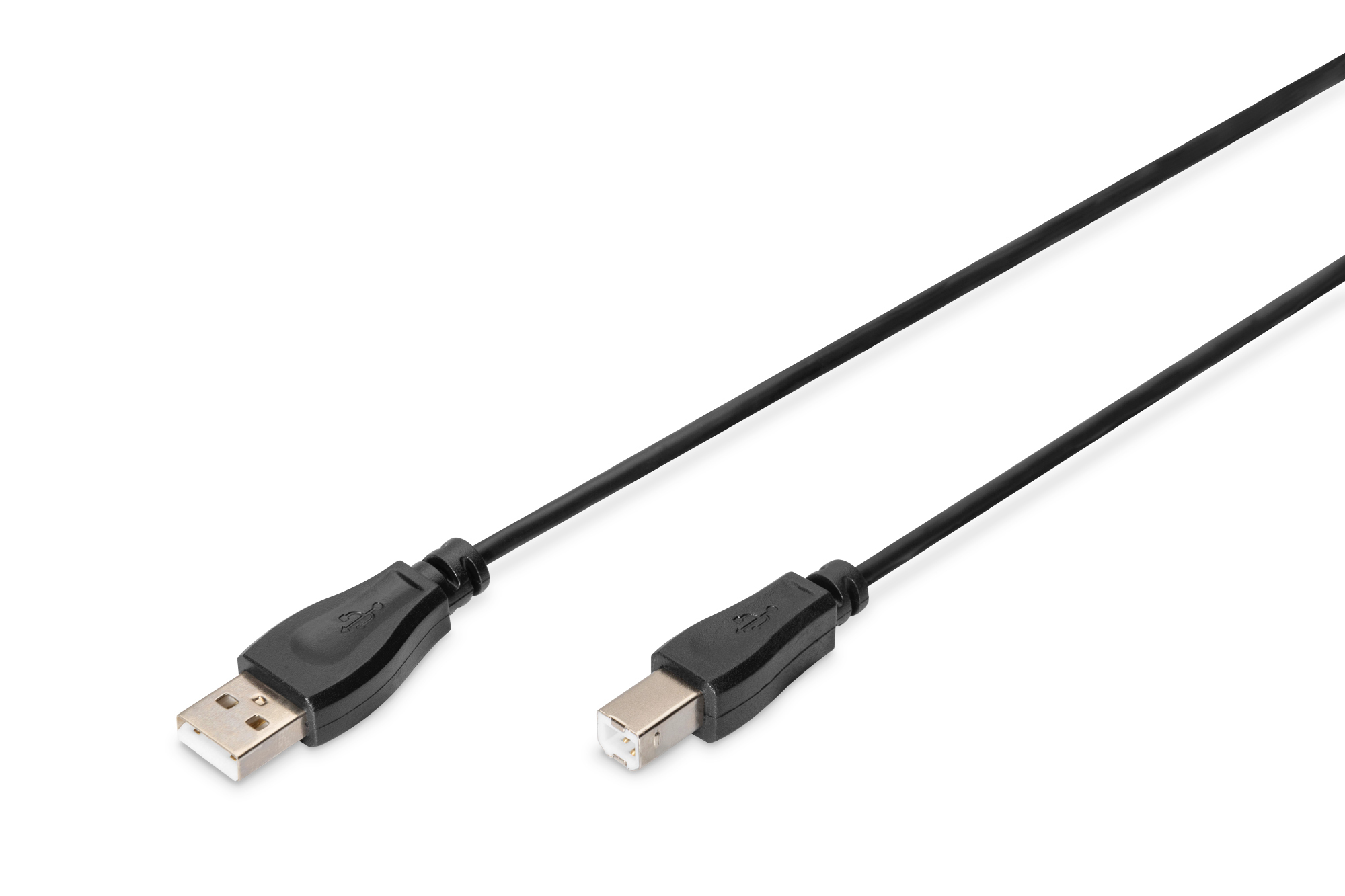 USB-A zu USB-B Kabel, USB-Kabel, Kabel, Datenkabel, schwarz
