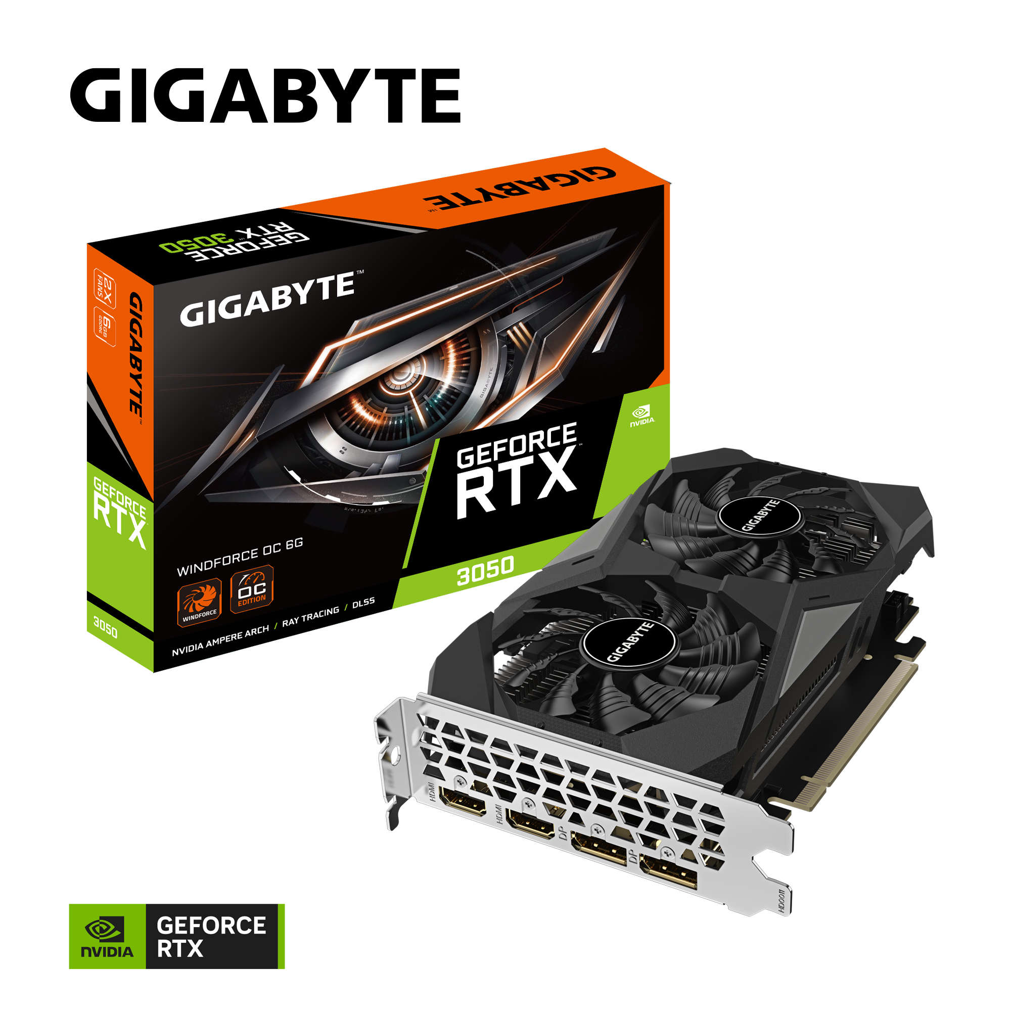 VGA Gigabyte GeForce RTX 3050 WINDFORCE OC 6G - OC Edition VGA Gigabyte GeForce RTX 3050 WINDFORCE OC 6G - OC Edition