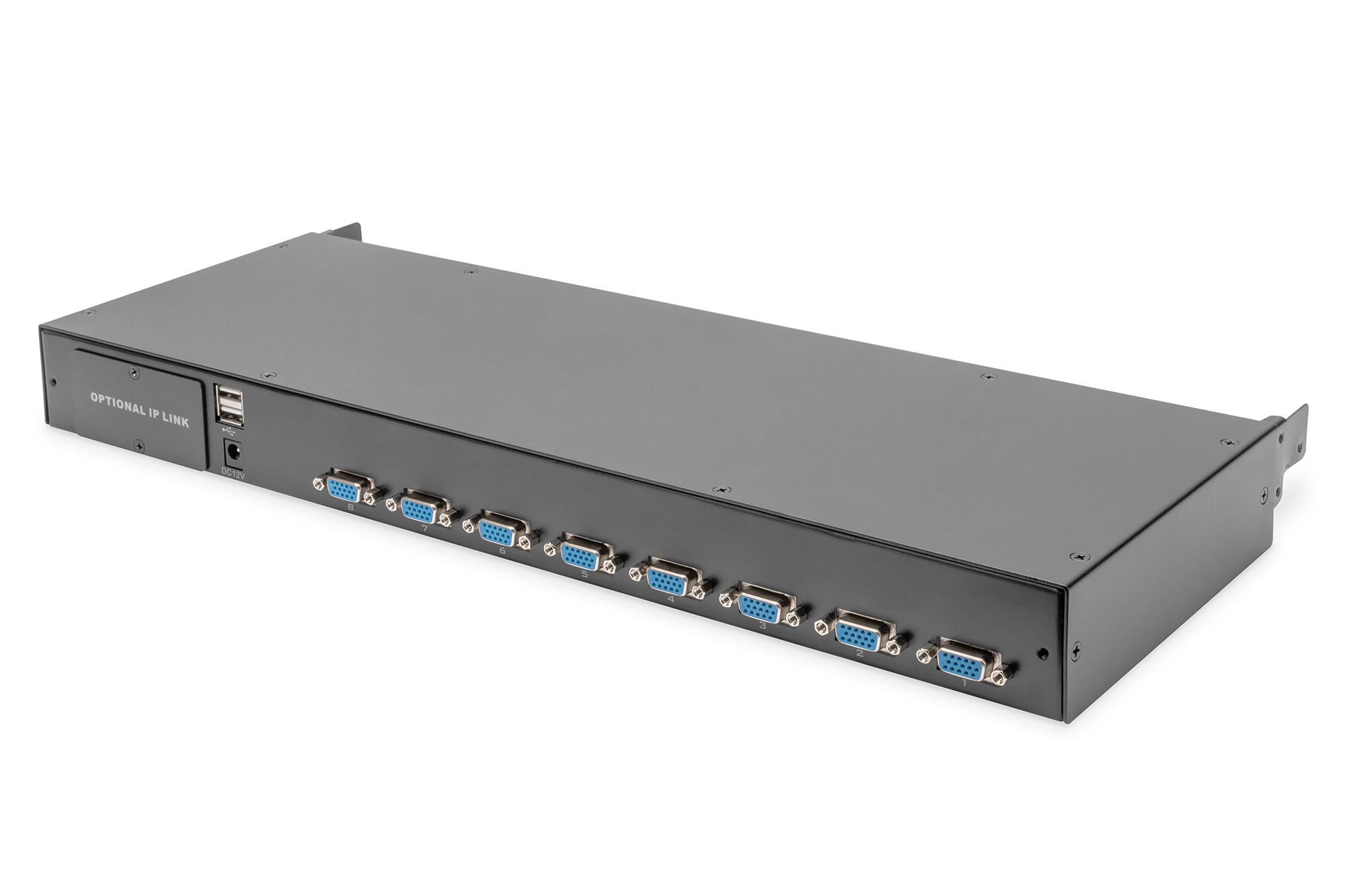 Rackmontage, KVM, VGA-Anschlüsse, IP-Link, USB-Anschluss