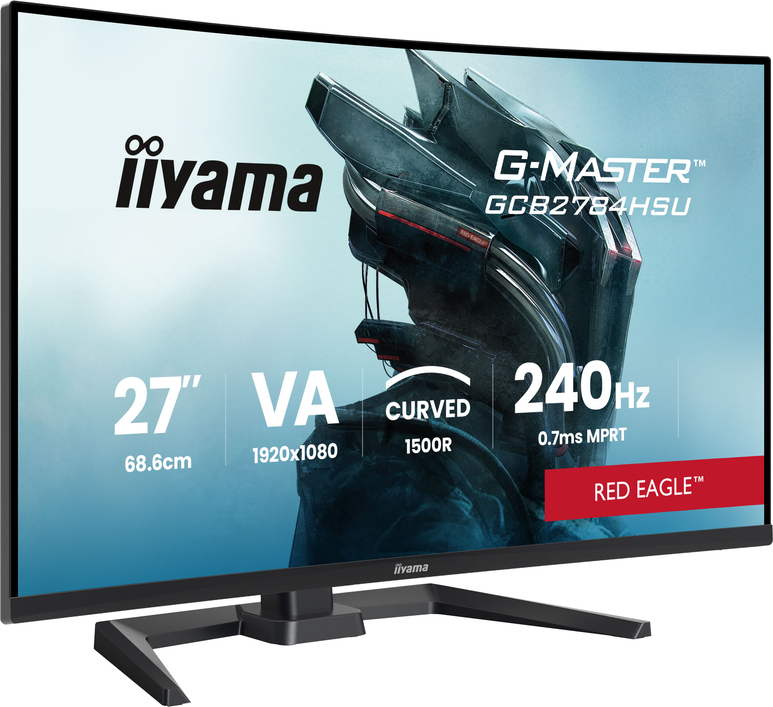 27 Zoll, VA-Panel, curved, 240 Hz, Red Eagle