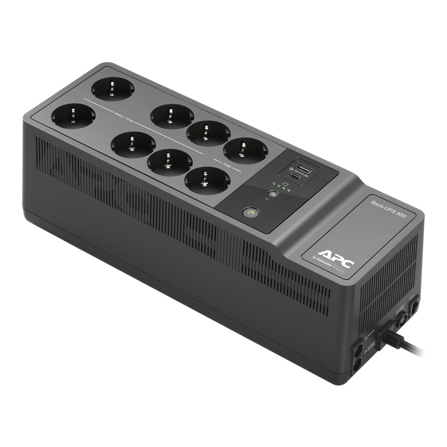 USV, Steckdosenleiste, Überspannungsschutz, 8 Anschlüsse, USB-Port