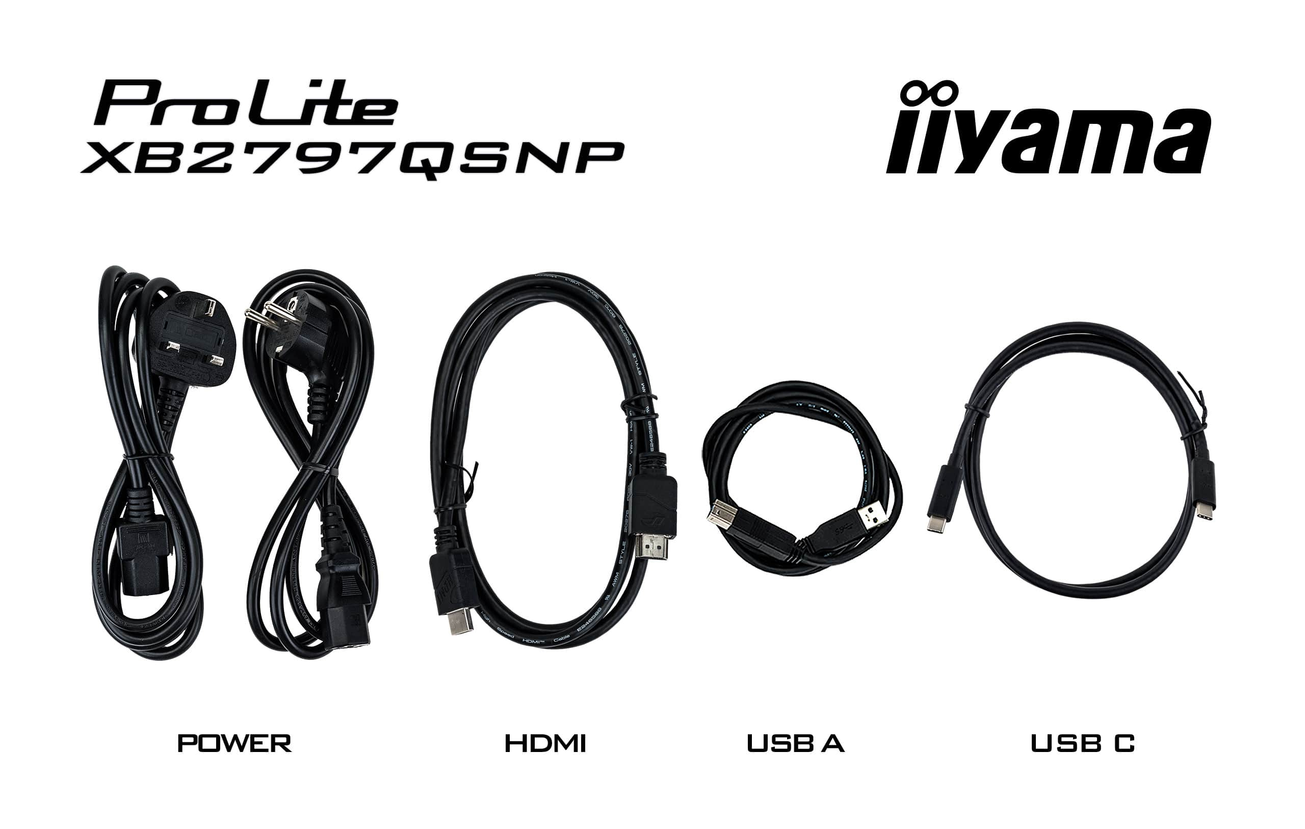 Netzteil, HDMI, USB A, USB C, Kabelsatz