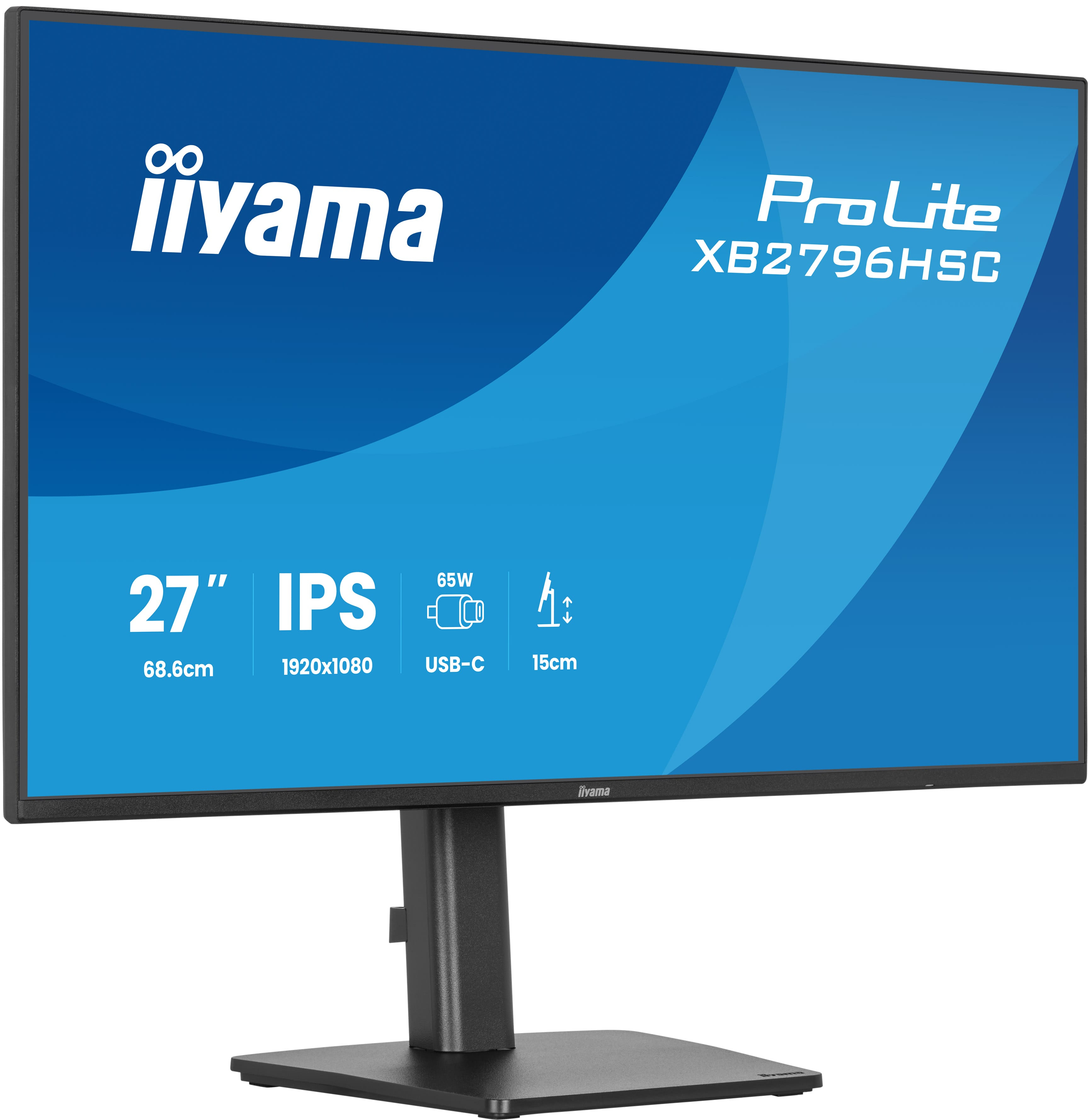 27 Zoll, IPS, USB-C, Monitorständer, rahmenloses Design