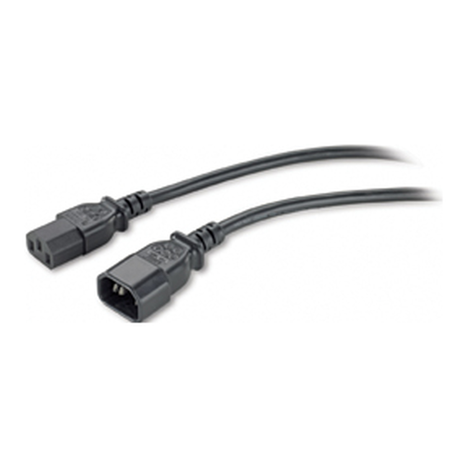 Netzteilkabel, Kaltgerätekabel, IEC-C13 zu C14, EU-Stecker, 2-polig