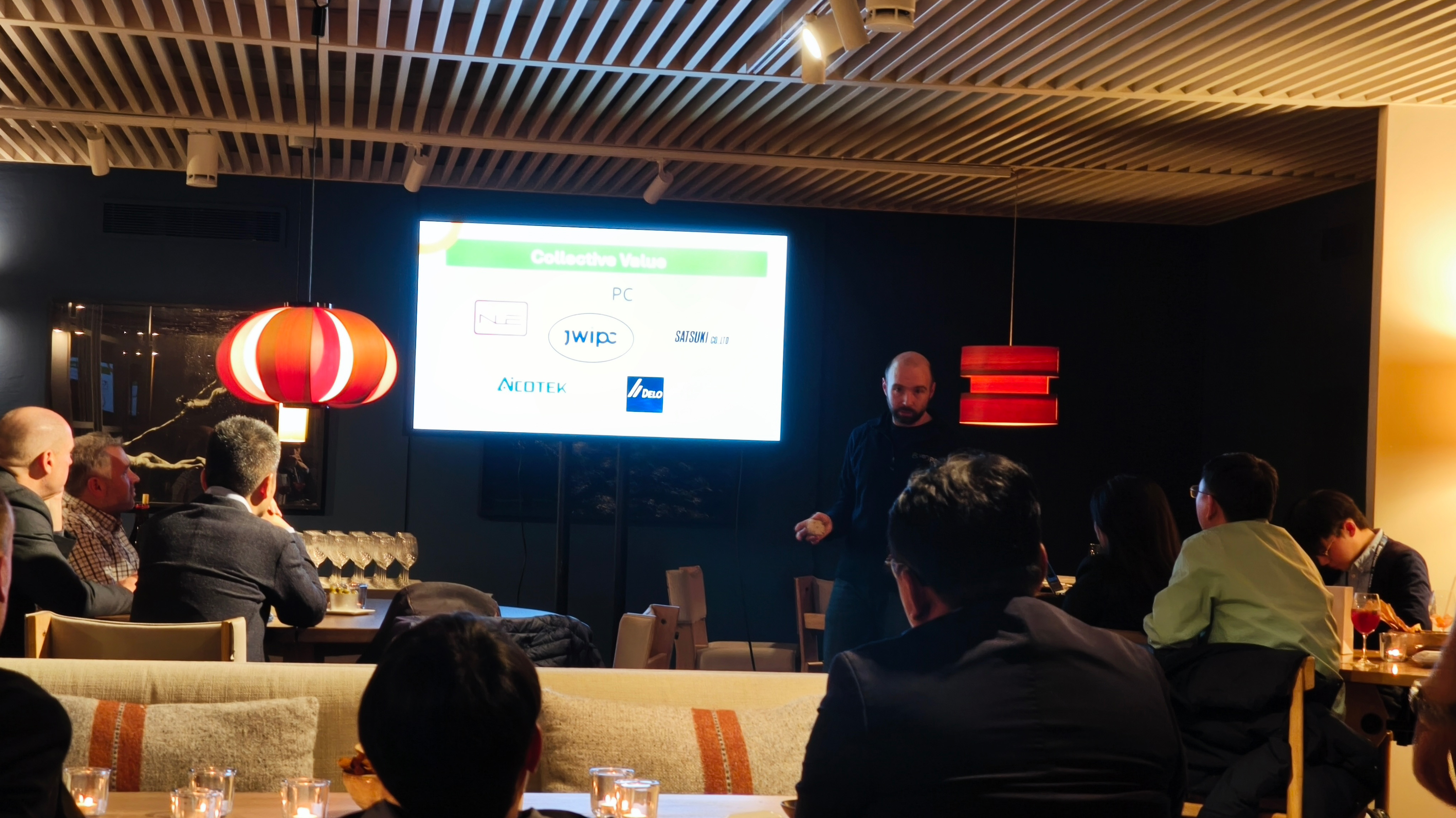 Bildschirm, Leute, Restaurant, Überwachen, Innenarchitektur