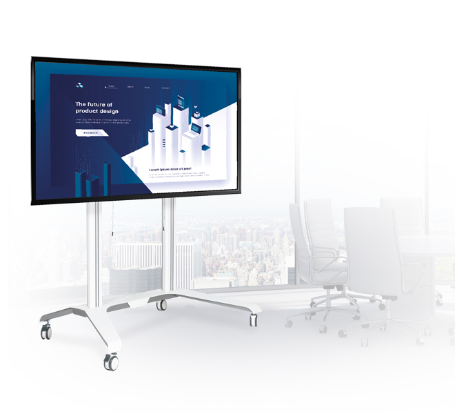 B-TECH Extra-Large Flat Screen Trolley (VESA 1000 x 600) - 1.7m Column BT8564/WW