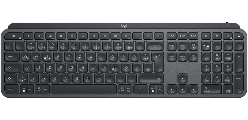 Logitech Tastatur MX Keys, Advanced Wireless Illuminated Keyboard, graphite
