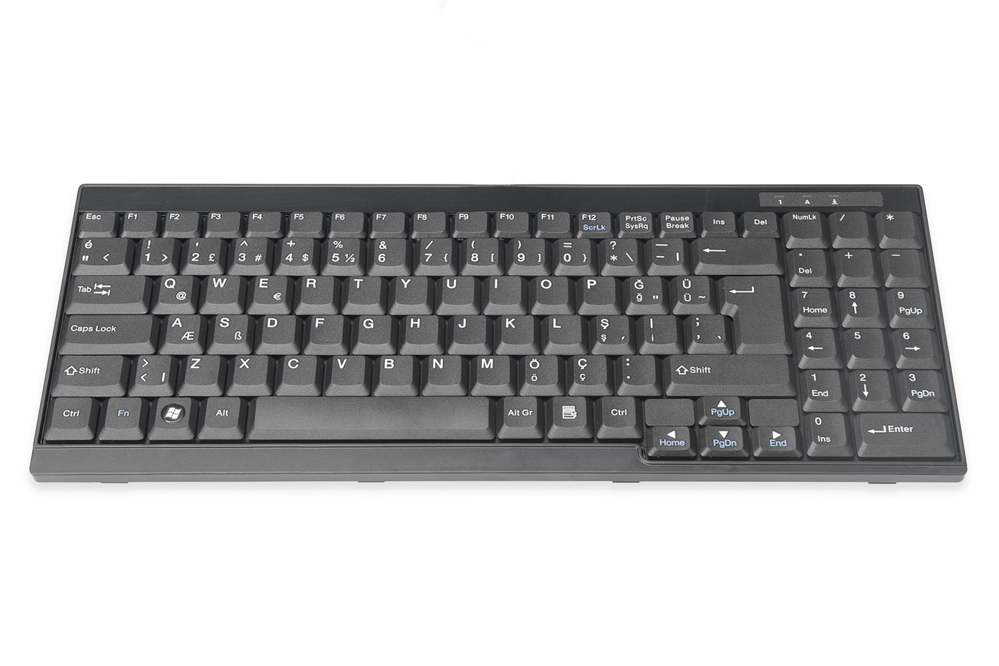 Tastatur, QWERTZ, Schwarz, Kabelgebunden, PC-Zubehör