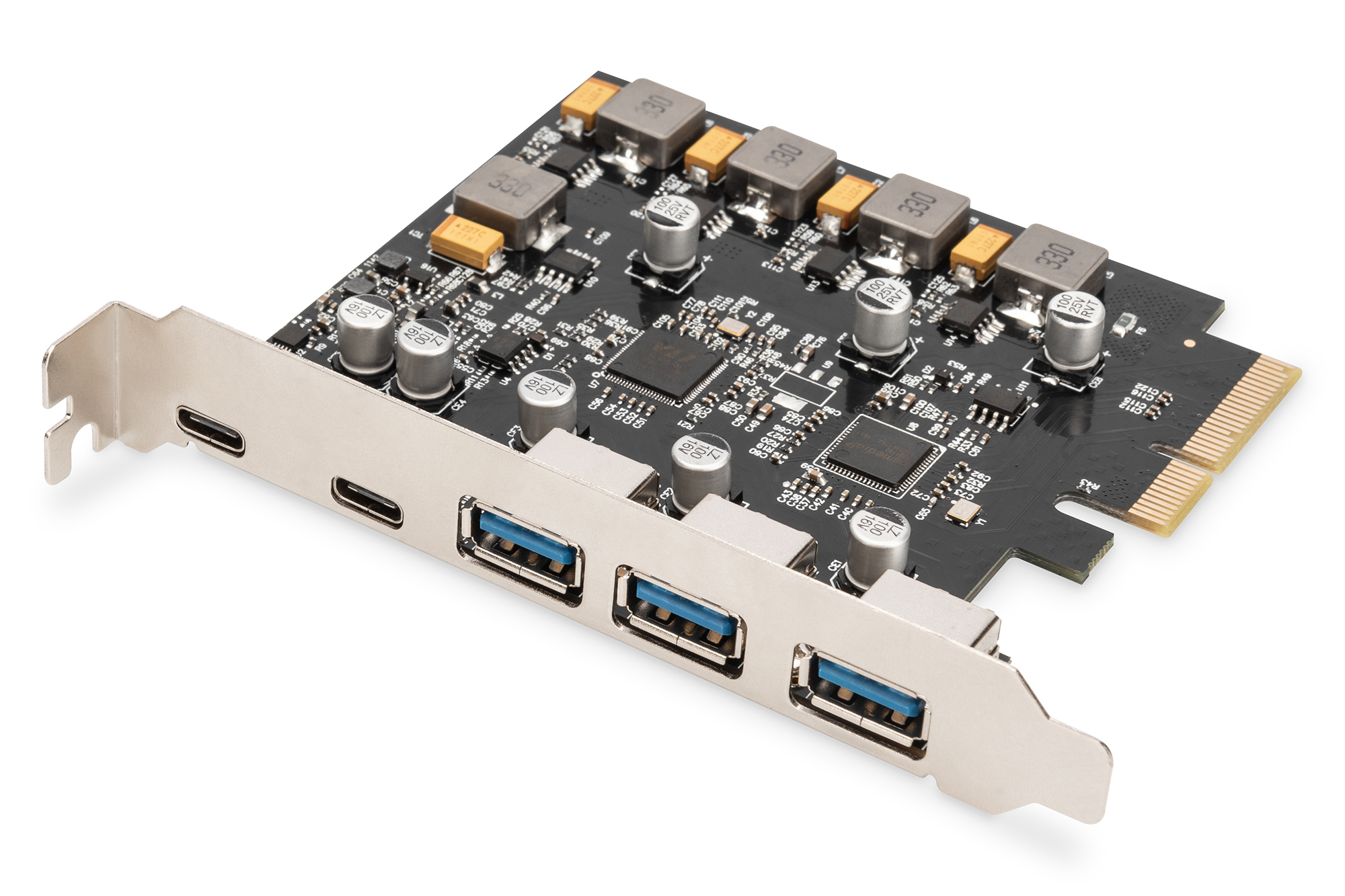 DIGITUS DS-30222 PCIe Karte 2x USB-C + 3x USB A DIGITUS DS-30222 PCIe Karte 2x USB-C + 3x USB A