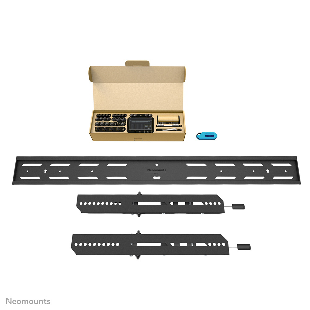 Neomounts Select TV-Wandhalterung - 109,2 cm (43 Zoll) - 2,49 m (98 Zoll) - 100 x 100 mm - 800 x 400 mm - 0 - 12 Grad  - Schwarz