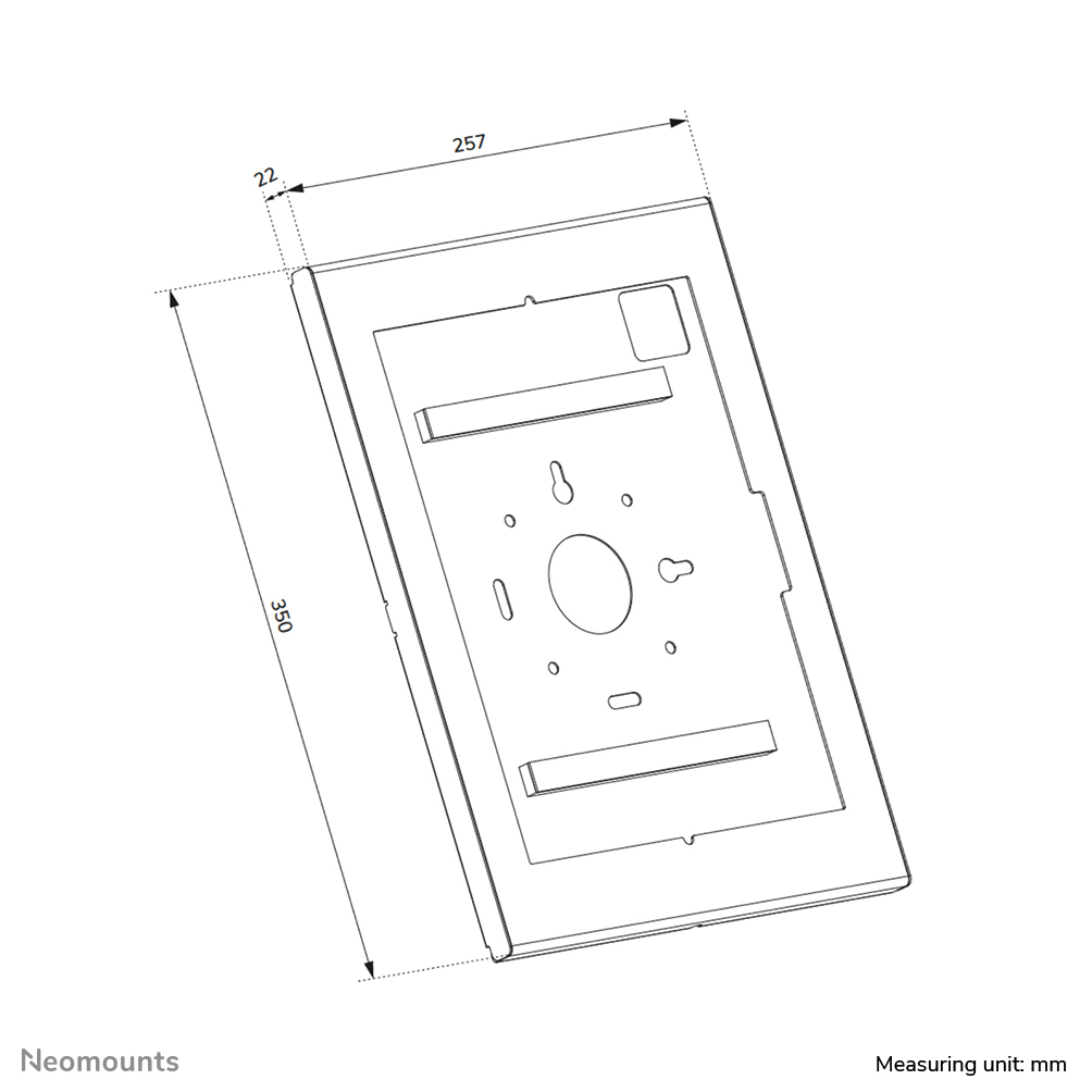 Halterung, Schneiderplatte, Montageplatte, Maße mm, Dimensionsangaben