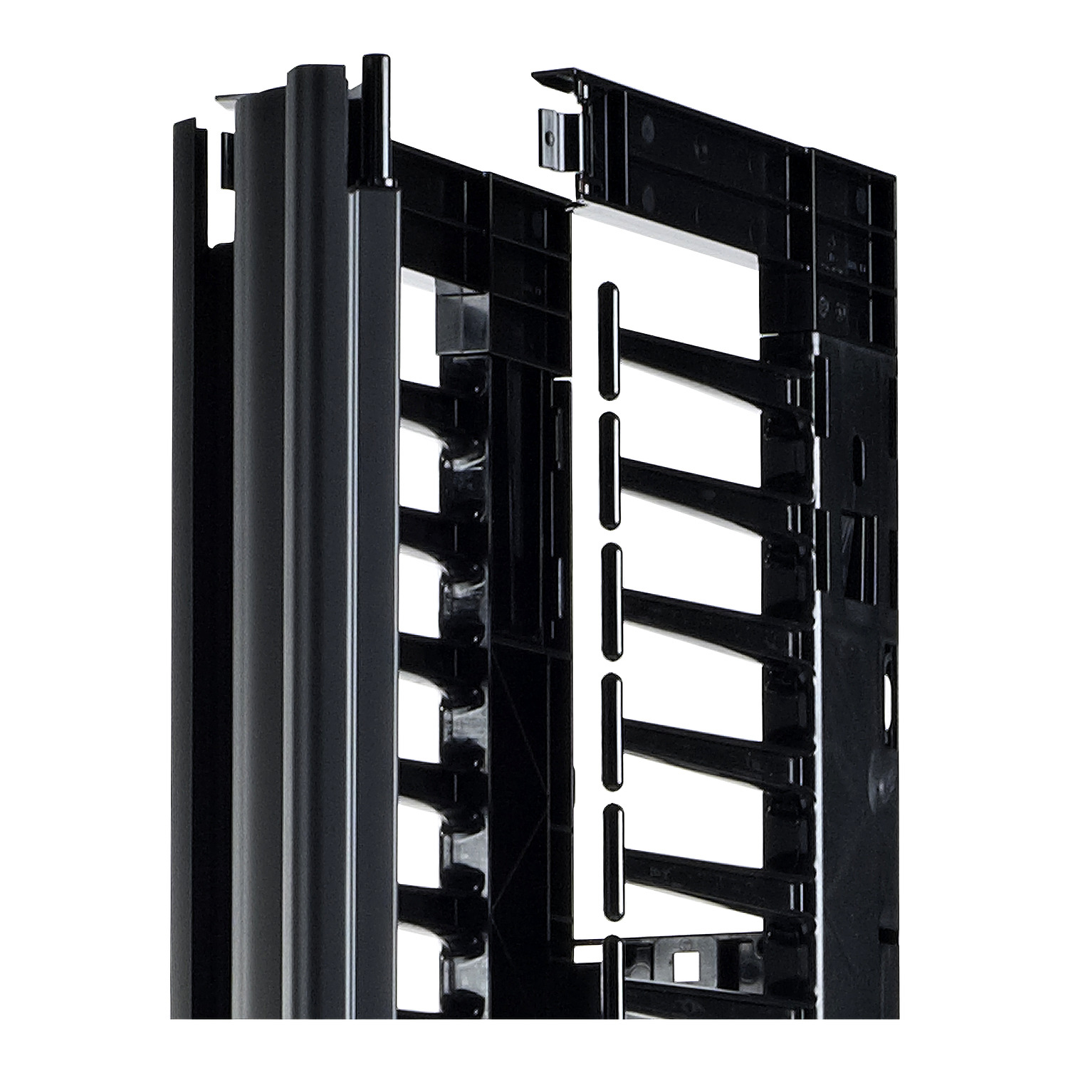 Rack, Server rack, Rack rail, Schwarze Metallkonstruktion, Offener Rahmen