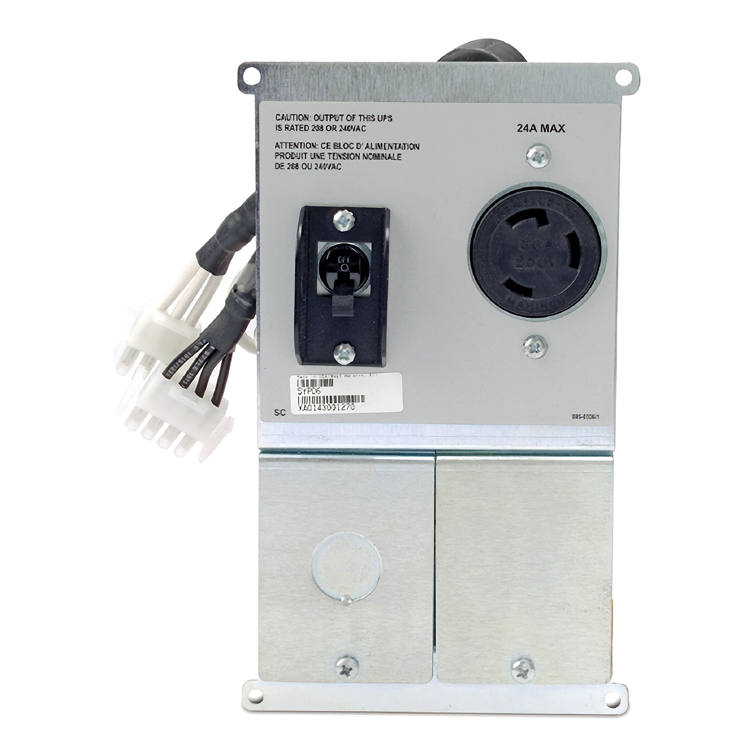 elektrisches Bauteil, Strommodul, Schalter, Steckdose, Metallgehäuse