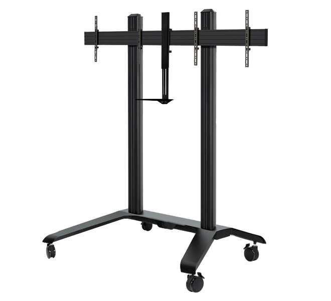 B-TECH Twin Screen VC Trolley with Webcam Shelf for 56-65" Displays BT8516/B V2 B-TECH Twin Screen VC Trolley with Webcam Shelf for 56-65" Displays BT8516/B V2
