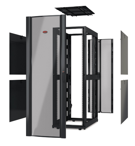 Serverrack, Kabelmanagement, Metallgehäuse, Datenzentrum, Offenrahmen