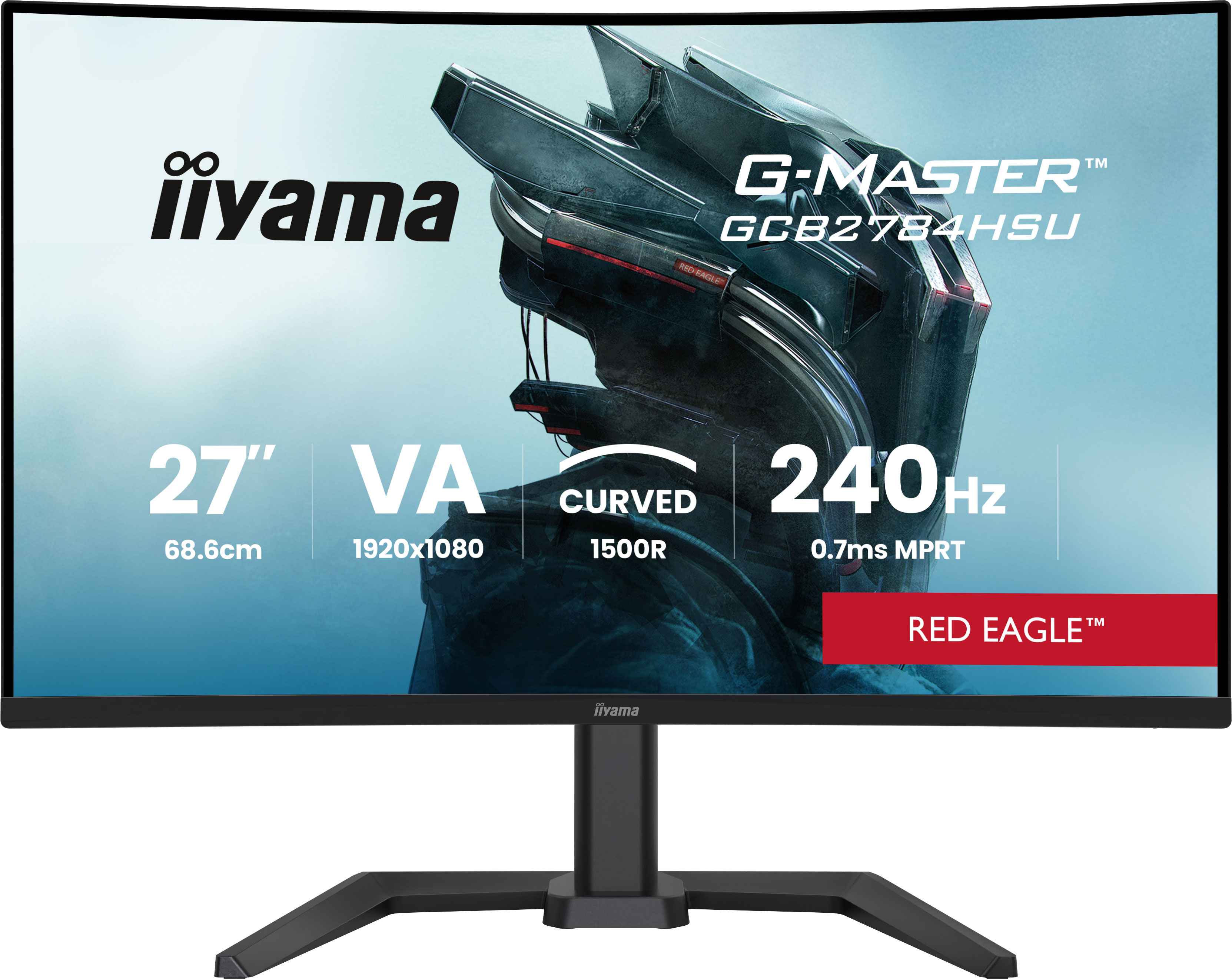 27 Zoll, VA, curved, 240 Hz, Monitorständer