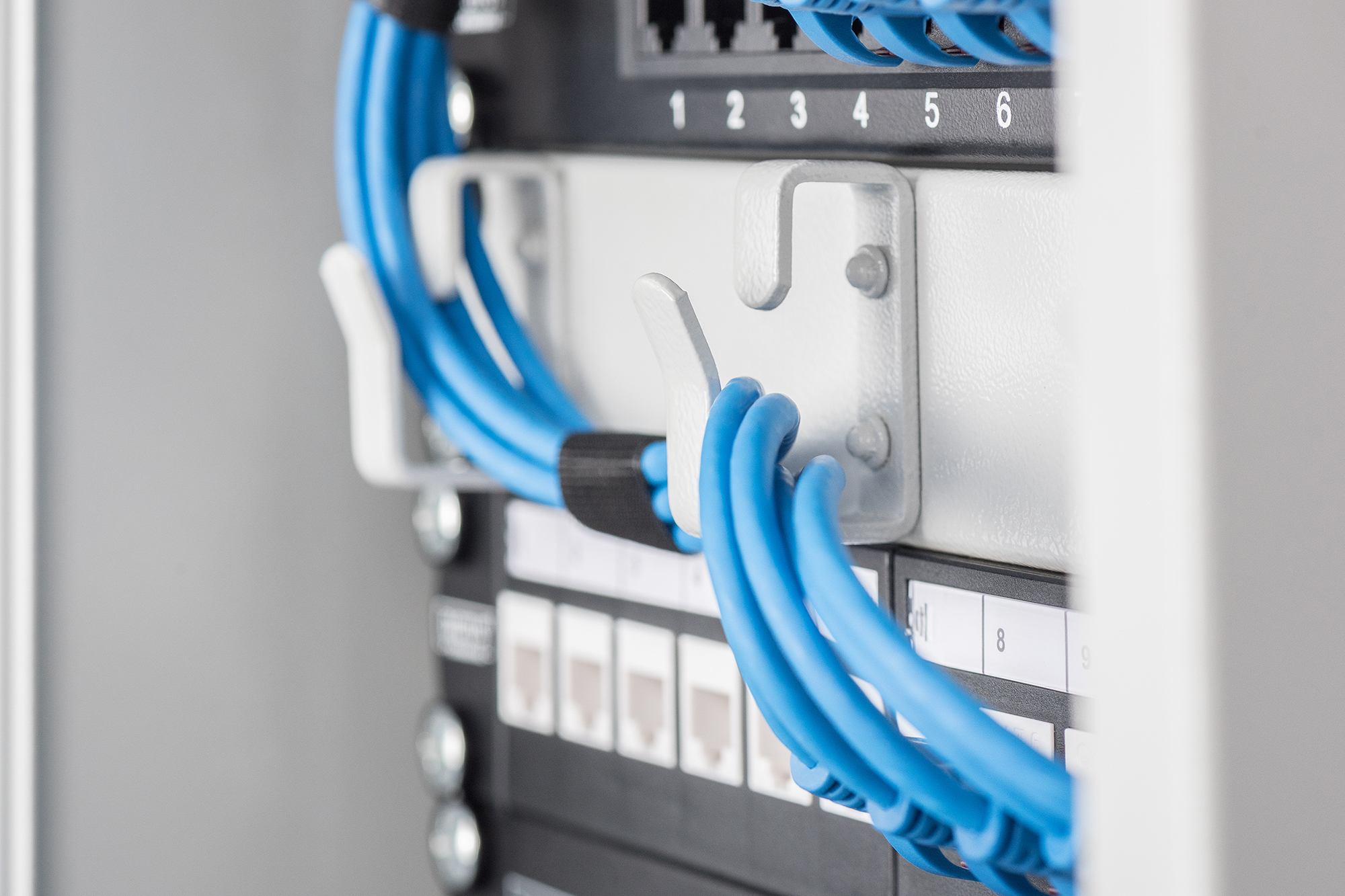 Netzwerk, Kabel, Patchpanel, LAN, Schrank