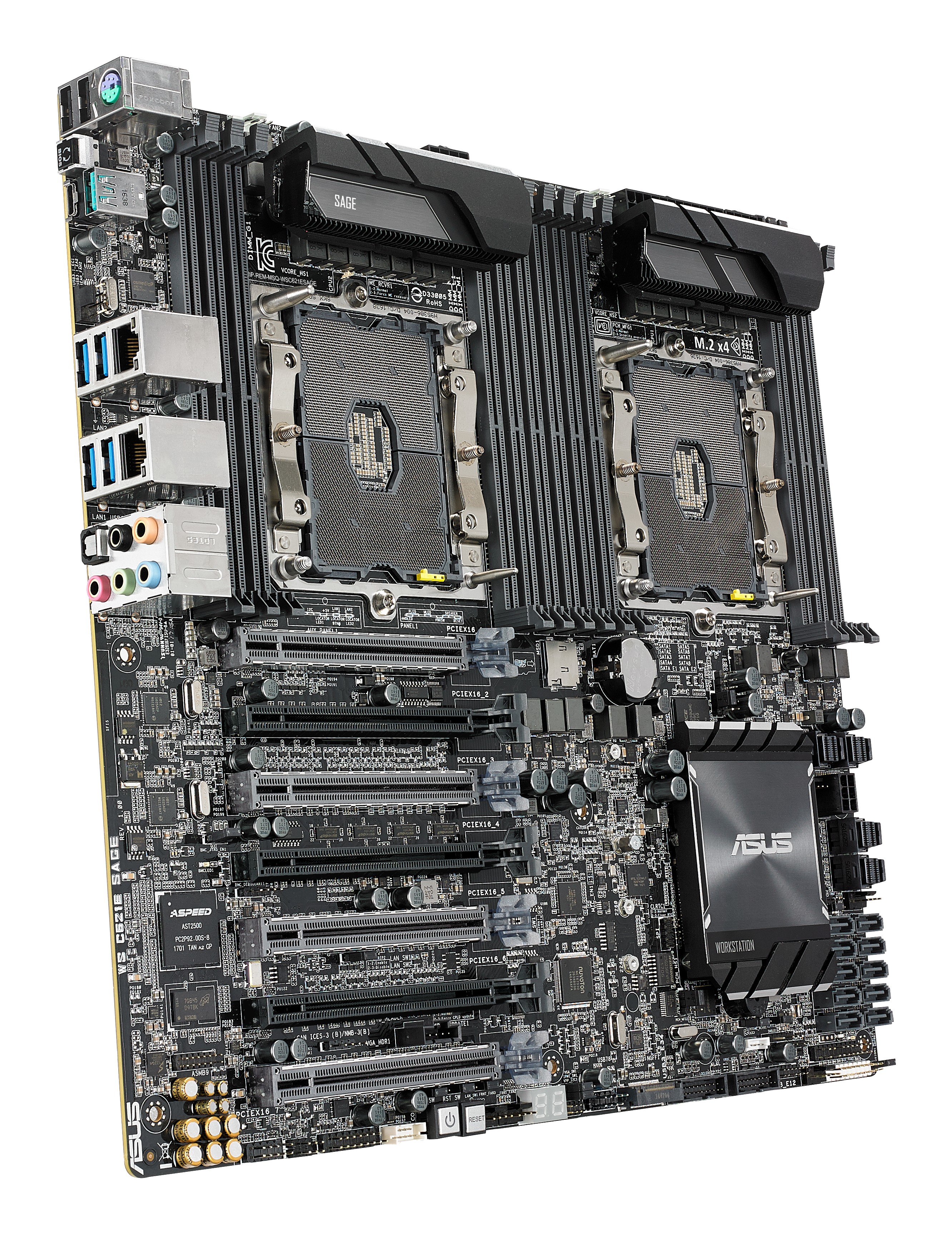 MB ASUS Workstation LGA3647 WS C621E SAGE C621 Chipsatz | 2 x Intel Xeon Scalable