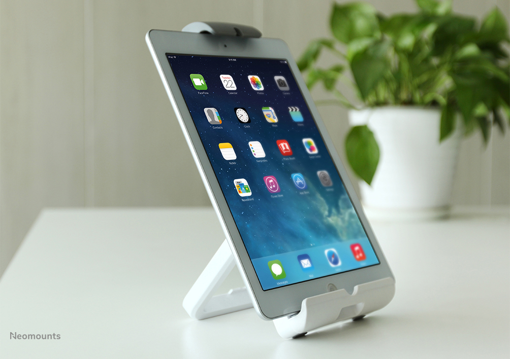 Neomounts Tablet-Ständer - 25,4 cm (10 Zoll) - 17,8 cm (7 Zoll) - Weiß - 1 kg - Tisch/Bank - China