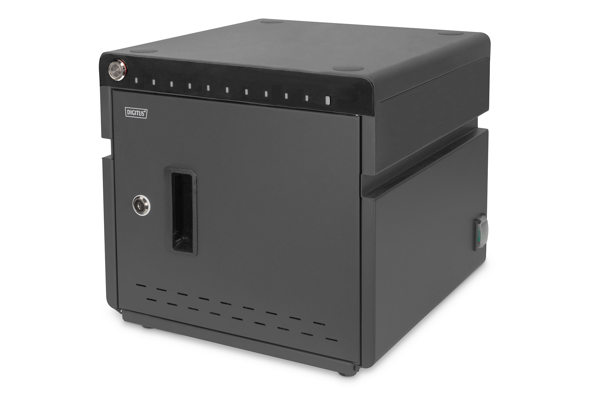 DIGITUS DN-45004 Desktop Ladeschrank, 14", USB-C, UV-C 10 Ladestationen, Lüfter, 345 x 360 x 370 mm DIGITUS DN-45004 Desktop Ladeschrank, 14", USB-C, UV-C 10 Ladestationen, Lüfter, 345 x 360 x 370 mm