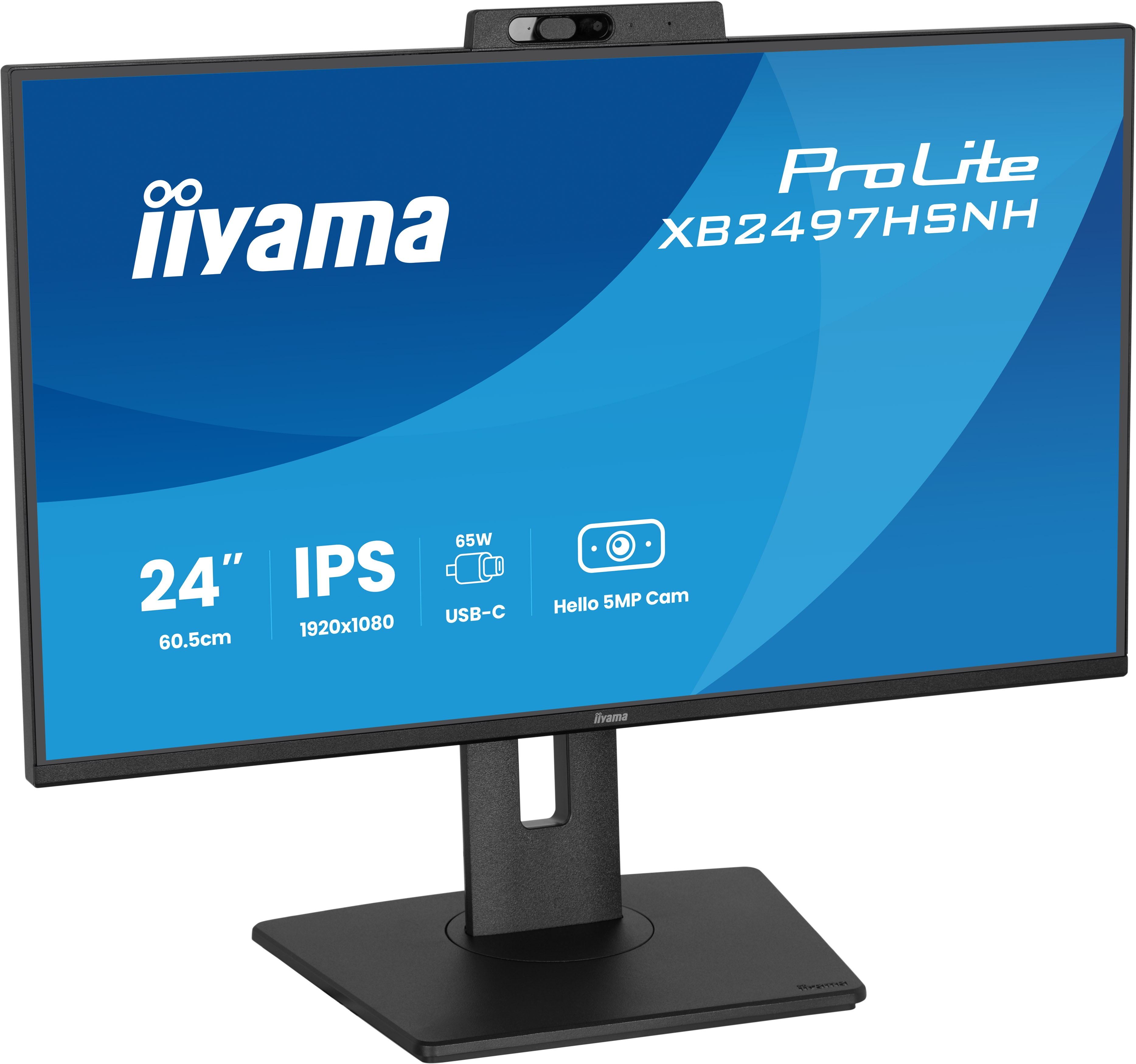 monitor, 24 Zoll, IPS, USB-C, Webcam