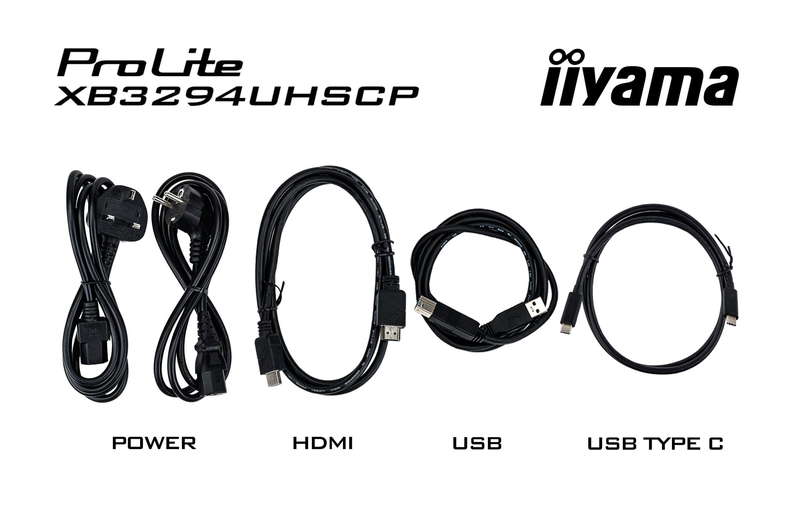 HDMI kabel, USB-C kabel, Netzteil, Kabelset, Verbindungen