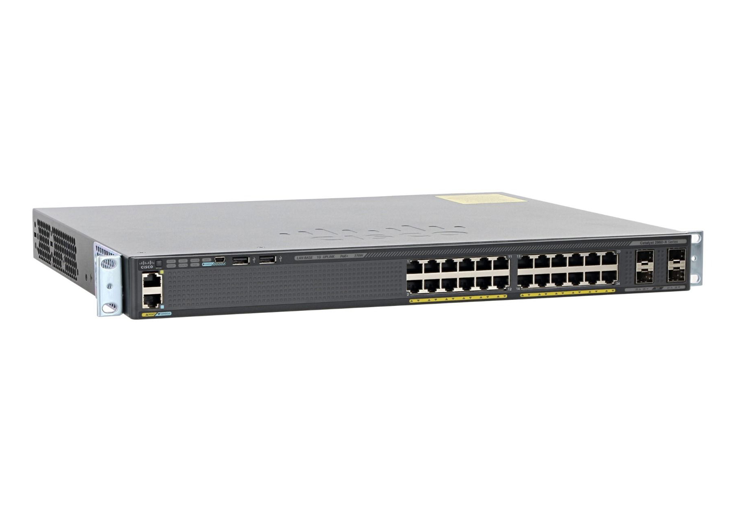 CISCO WS-C2960X-24PS-L Catalyst 2960-X Switch 1GbE LAN Base 24x1GPoE+4xSFP L2 managed