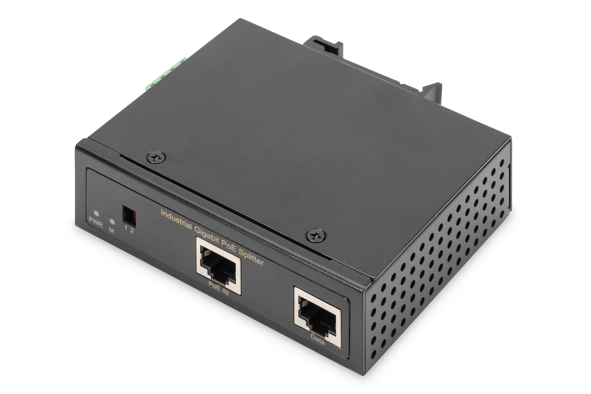 industrieel, gigabit, POE-splitter, netwerken, schakelaar