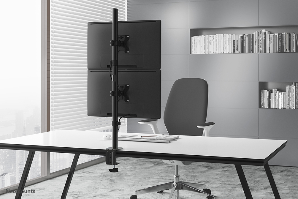 Neomounts Monitor-Tischhalterung - Klemme /Bolzen - 6 kg - 25,4 cm (10 Zoll) - 81,3 cm (32 Zoll) - 100 x 100 mm - Schwarz