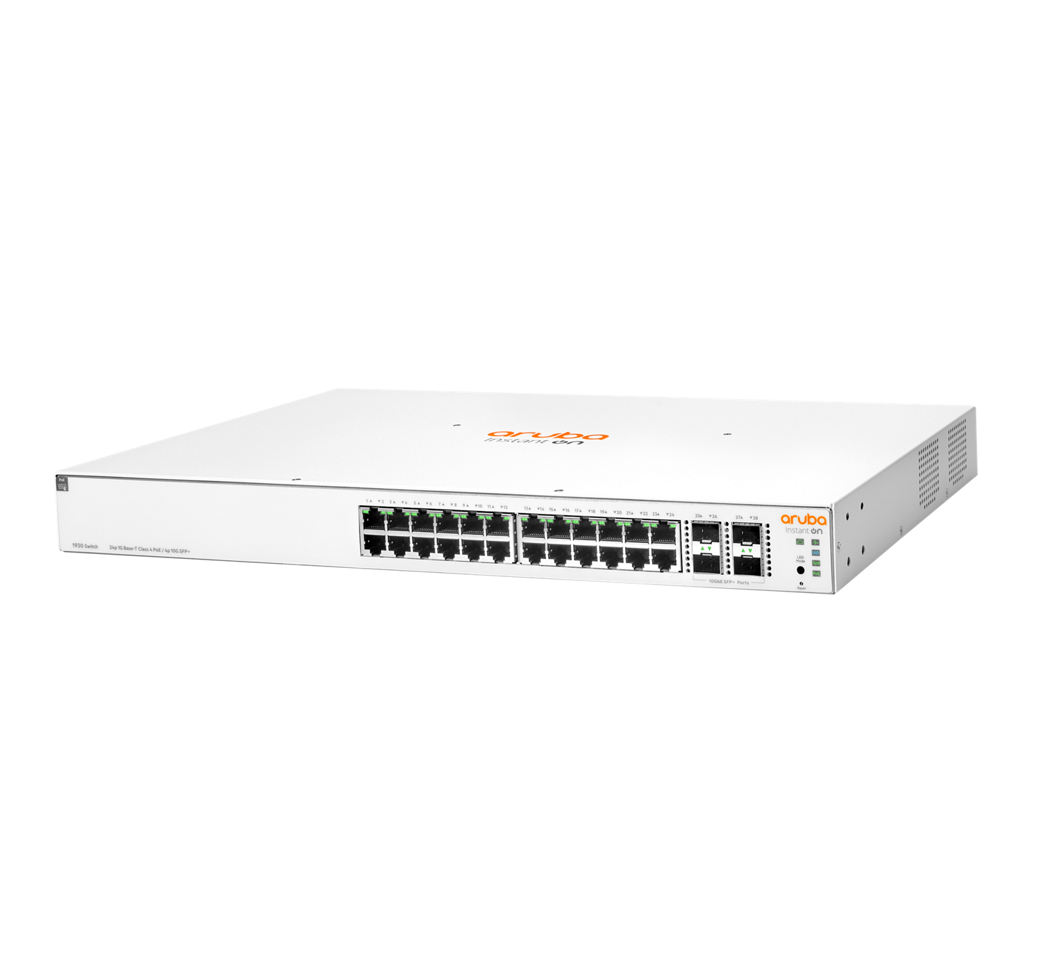 HPE Aruba Switch JL684B#ABB Instant On 1930 24G Class4 PoE 4SFP/SFP+ 370W, L3, managed, 24 x 10/100/1000 (PoE) HPE Aruba Switch JL684B#ABB Instant On 1930 24G Class4 PoE 4SFP/SFP+ 370W, L3, managed, 24 x 10/100/1000 (PoE)