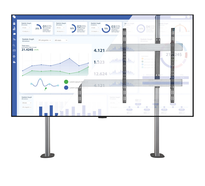 B-TECH SYSTEM X - Bolt-Down Stand for 136 inch LG LED All-in-One Essential Series BT83LAEC015-B/BB