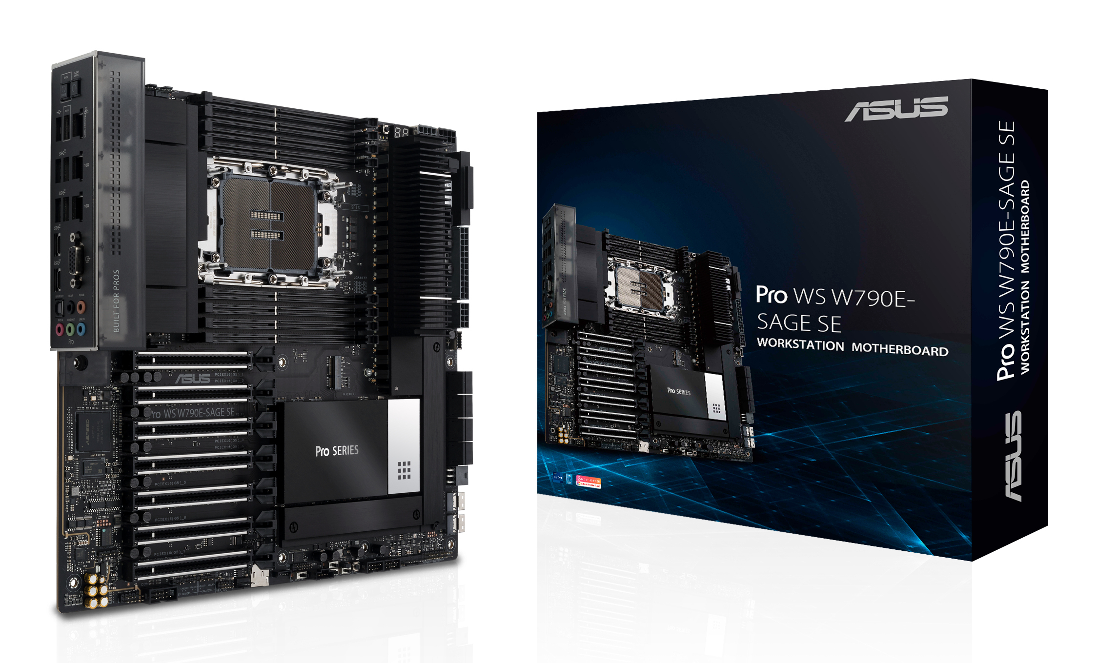 MB ASUS Workstation LGA4677 Pro WS W790E-SAGE SE 2x 10GB W790 Chipsatz | 1 x Intel Xeon W3400/2400 (SSI/EEB) ( 7 x PCIe 5.0 slot(s)) Elektronik, Hardware, Computerausrüstung, Computer, Gebäude