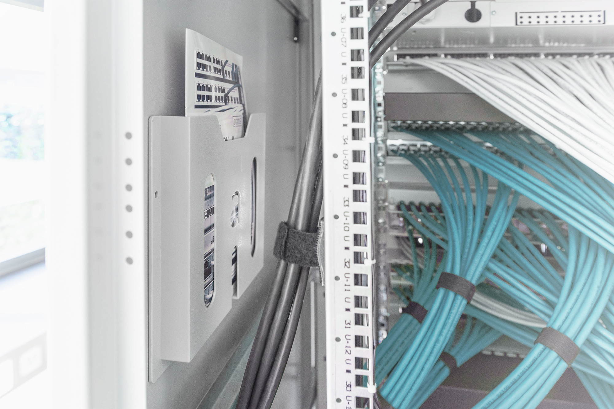 Serverrack, Netzwerk, Kabel, Verkabelung, Patchpanel