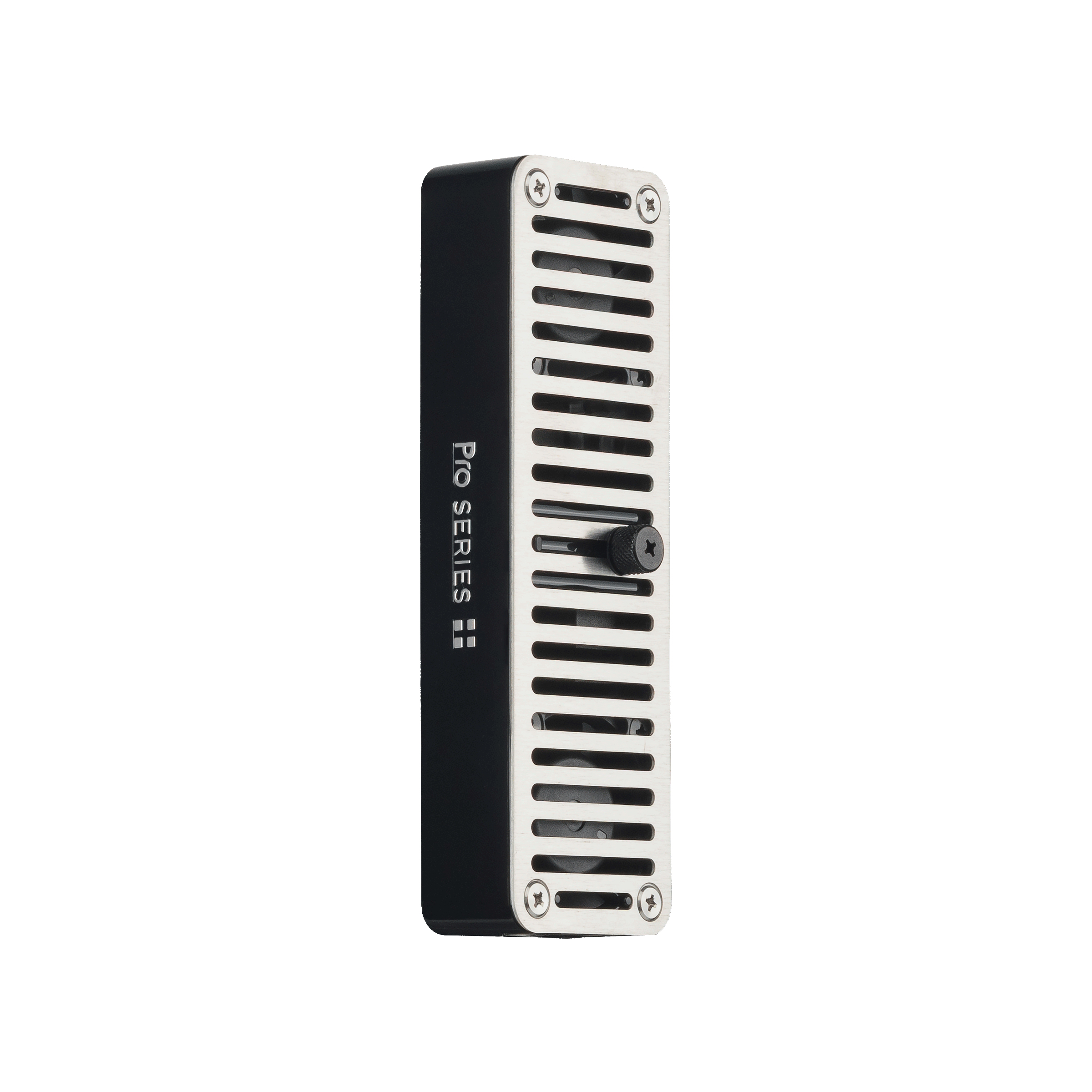 harmonica, Pocket, Metall, Riffelung, Schwarz